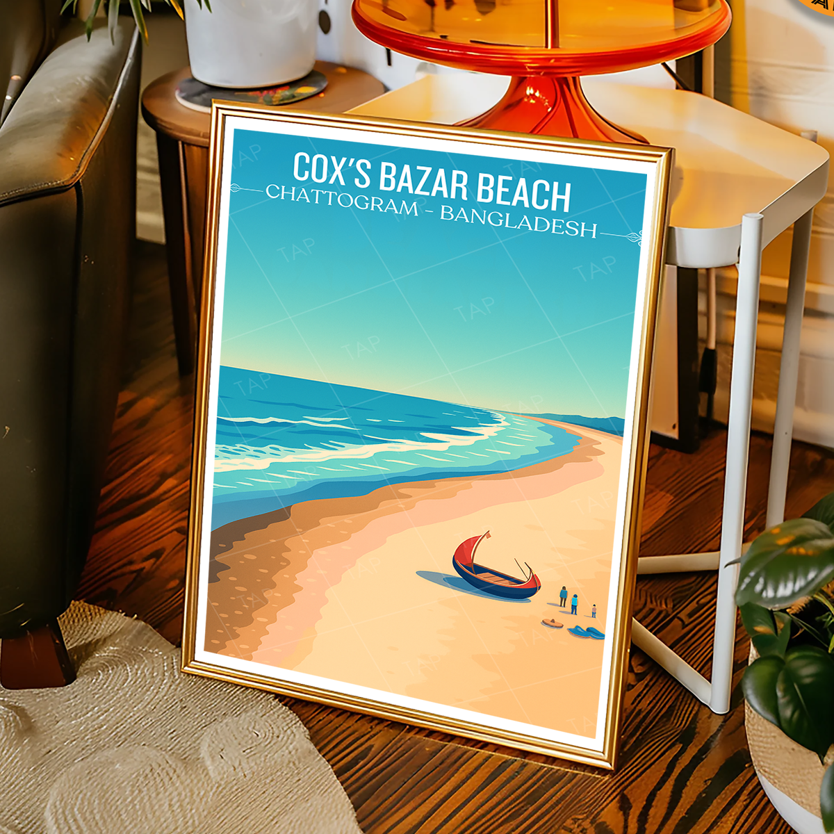 Cox's Bazar Beach - Chattogram - Bangladesh - Travel Wall Art Print - Art Print - Travel Art Poster