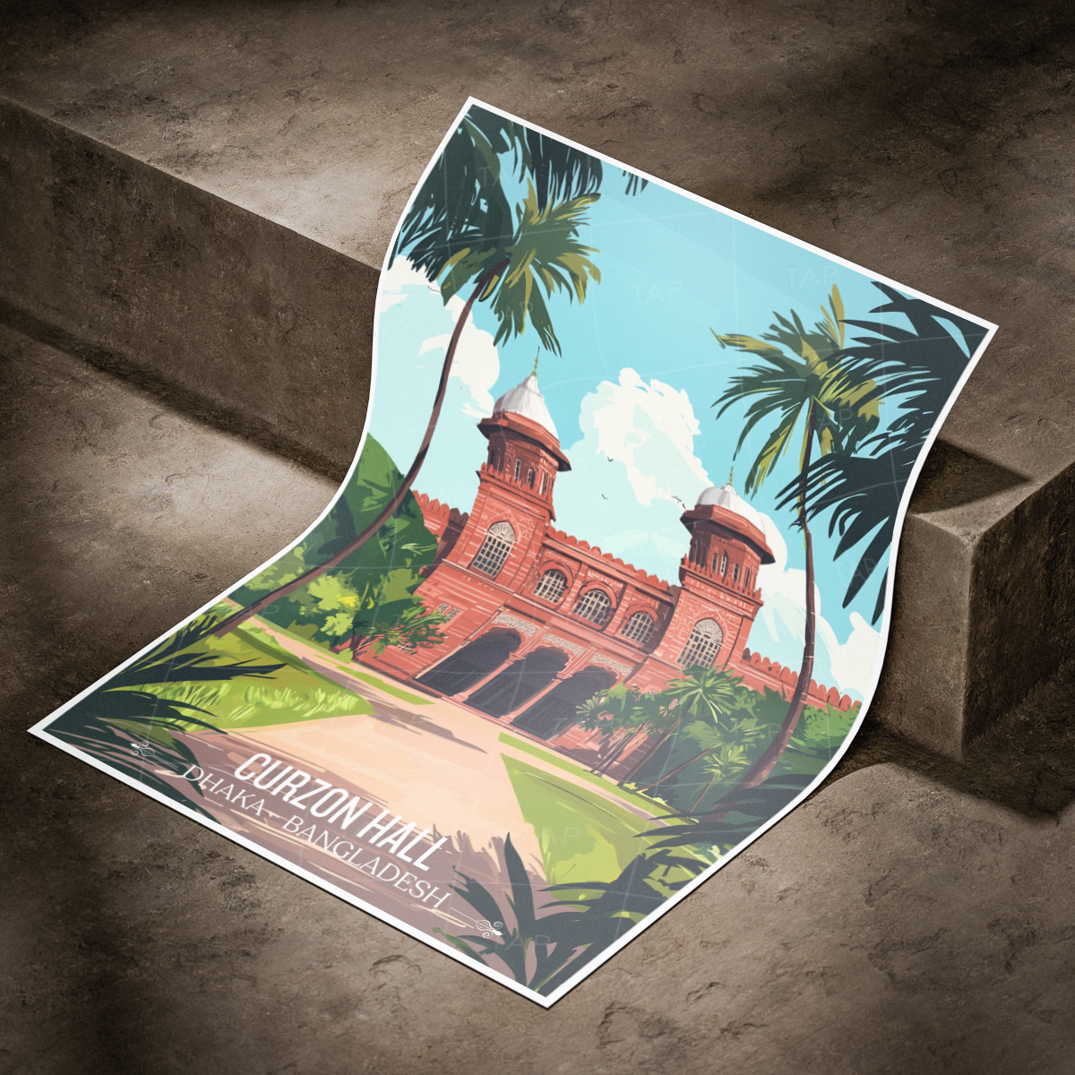 Curzon Hall - Dhaka - Bangladesh - Travel Wall Art Print - Art Print - Travel Art Poster