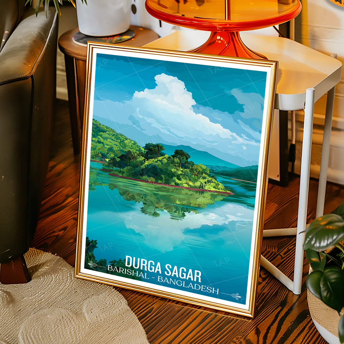 Durga Sagar - Barishal - Bangladesh - Travel Wall Art Print - Art Print - Travel Art Poster