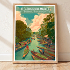 Floating Guava Market - Barishal - Bangladesh - Travel Wall Art Print - Art Print - Travel Art Poster