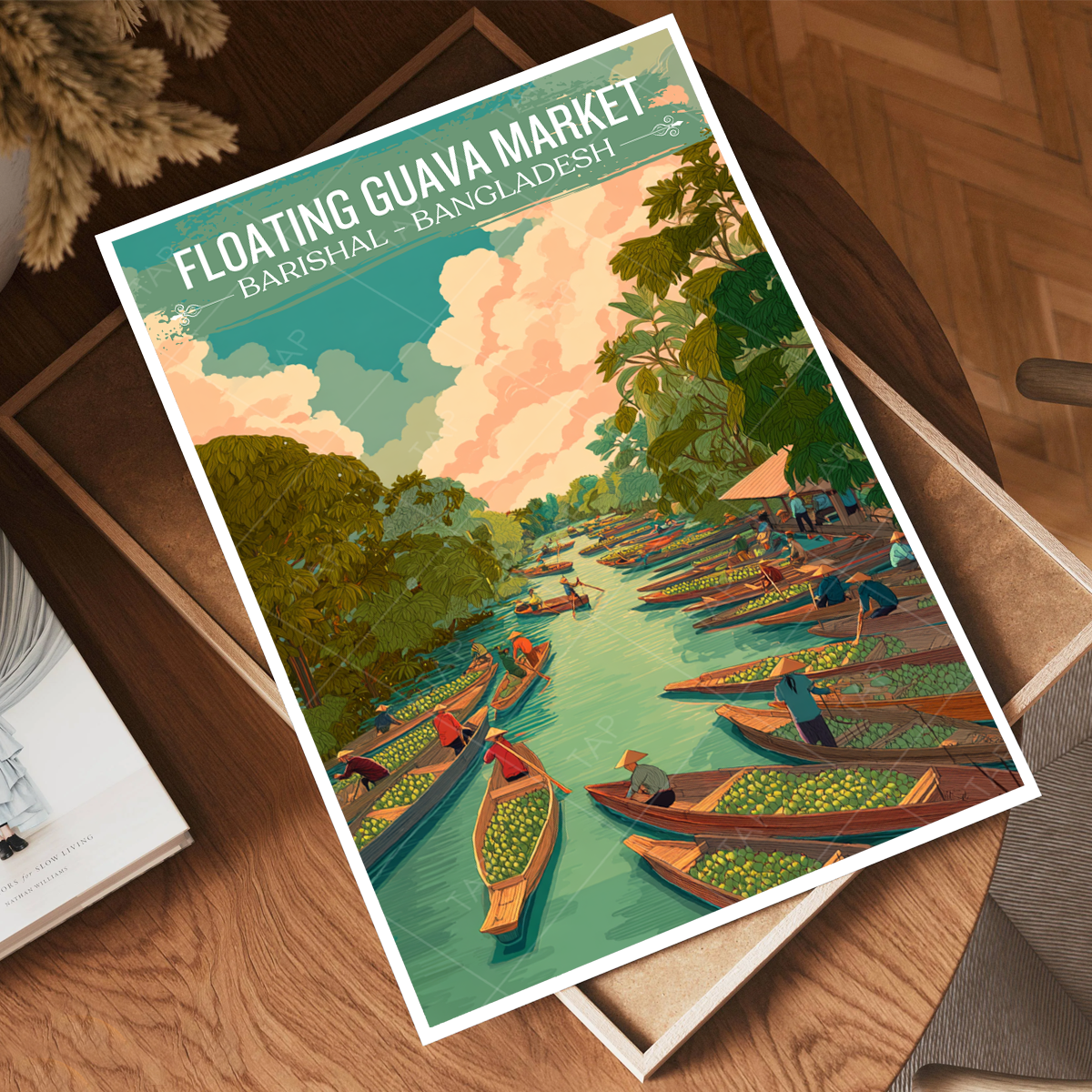 Floating Guava Market - Barishal - Bangladesh - Travel Wall Art Print - Art Print - Travel Art Poster