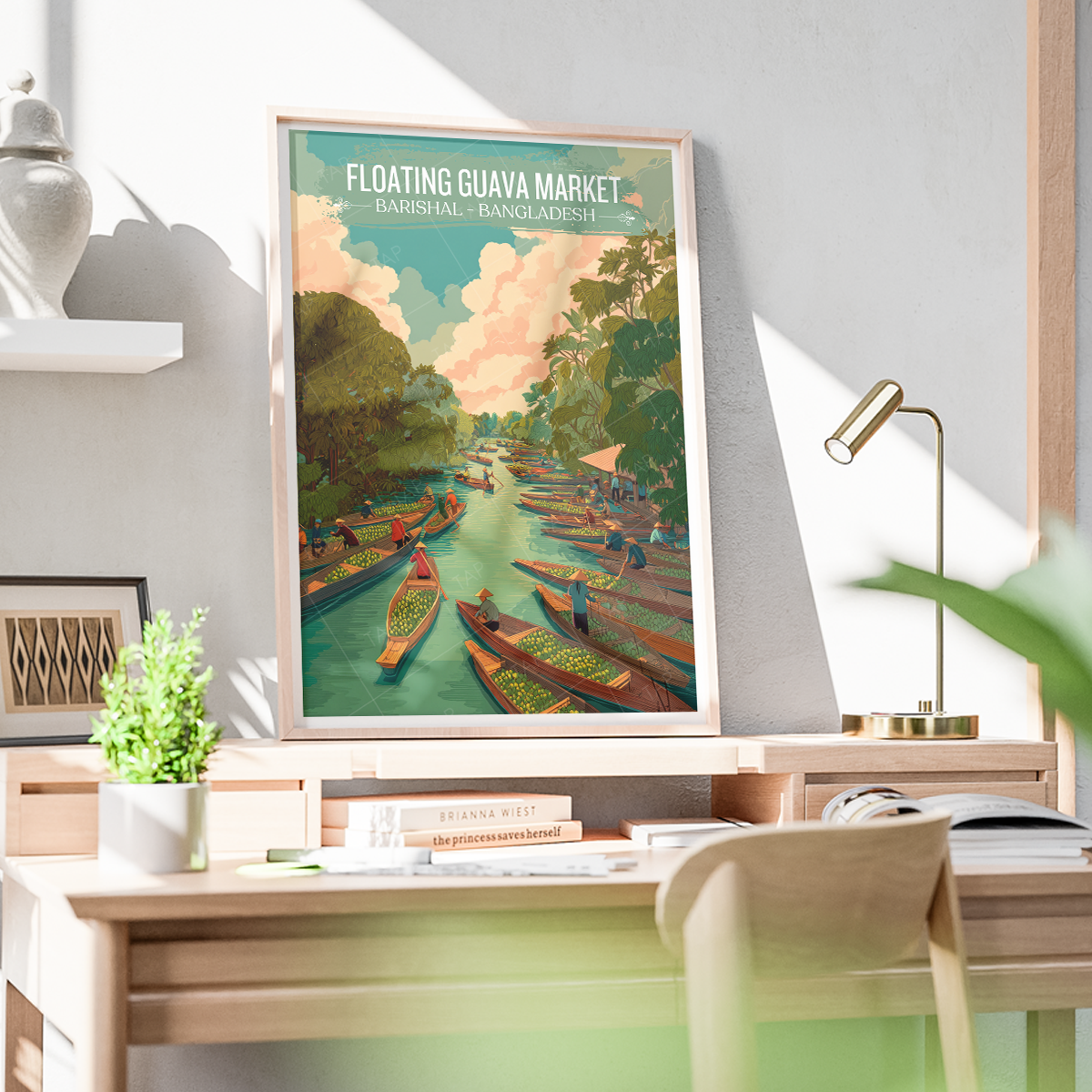 Floating Guava Market - Barishal - Bangladesh - Travel Wall Art Print - Art Print - Travel Art Poster