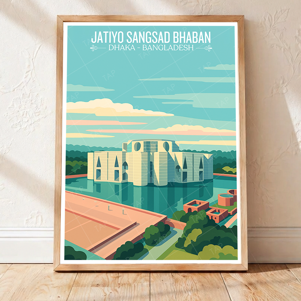 Jatiyo Sangsad Bhaban - Dhaka - Bangladesh - Travel Wall Art Print - Art Print - Travel Art Poster
