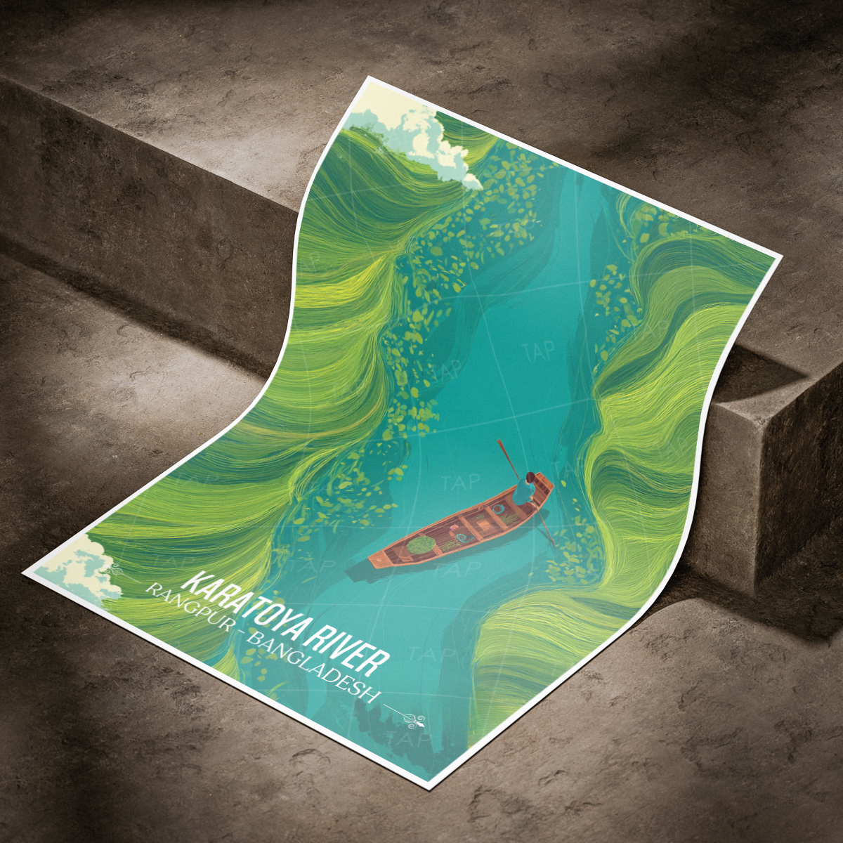 Karatoya River - Rangpur - Bangladesh - Travel Wall Art Print - Art Print - Travel Art Poster