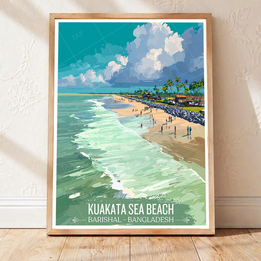 Kuakata Sea Beach - Barishal - Bangladesh - Travel Wall Art Print - Art Print - Travel Art Poster