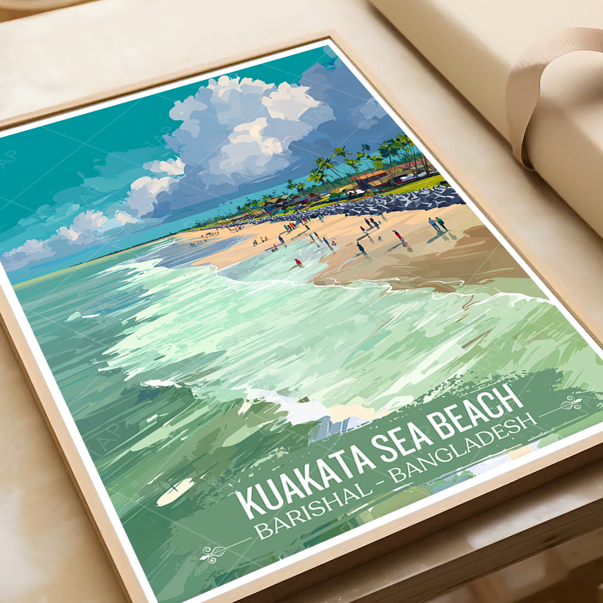 Kuakata Sea Beach - Barishal - Bangladesh - Travel Wall Art Print - Art Print - Travel Art Poster
