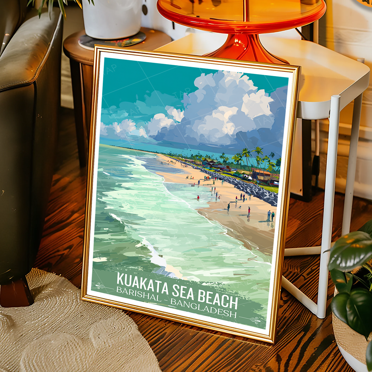 Kuakata Sea Beach - Barishal - Bangladesh - Travel Wall Art Print - Art Print - Travel Art Poster