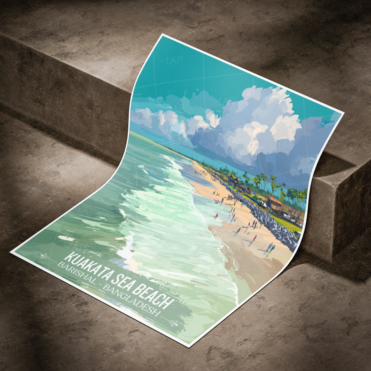 Kuakata Sea Beach - Barishal - Bangladesh - Travel Wall Art Print - Art Print - Travel Art Poster