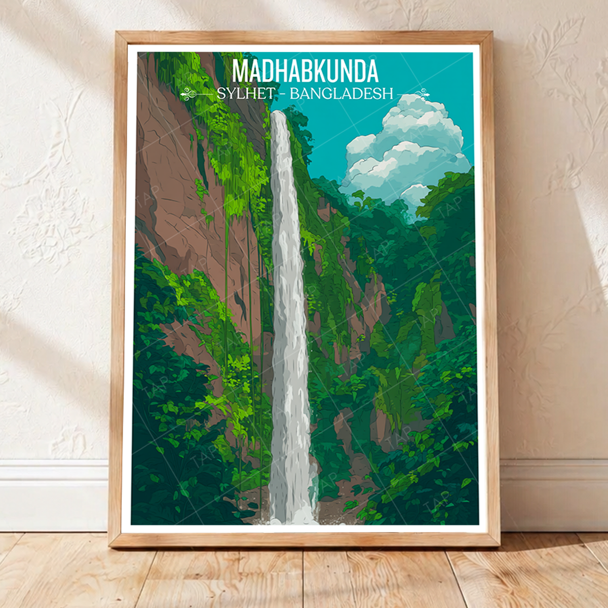 Madhabkunda Waterfall - Sylhet - Bangladesh - Travel Wall Art Print - Art Print - Travel Art Poster