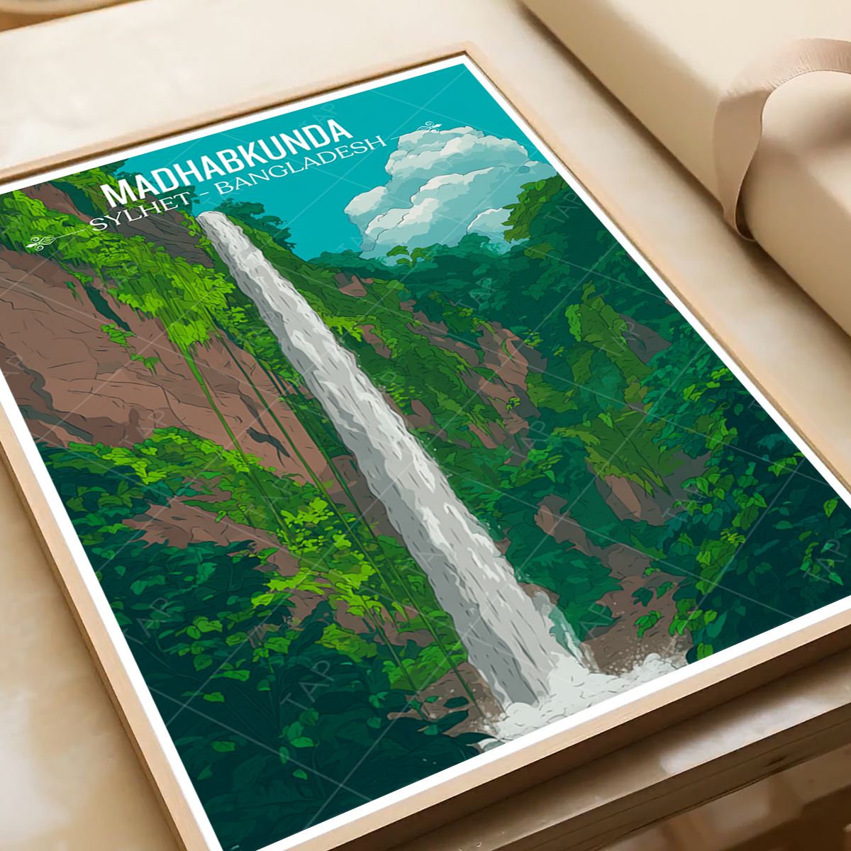Madhabkunda Waterfall - Sylhet - Bangladesh - Travel Wall Art Print - Art Print - Travel Art Poster