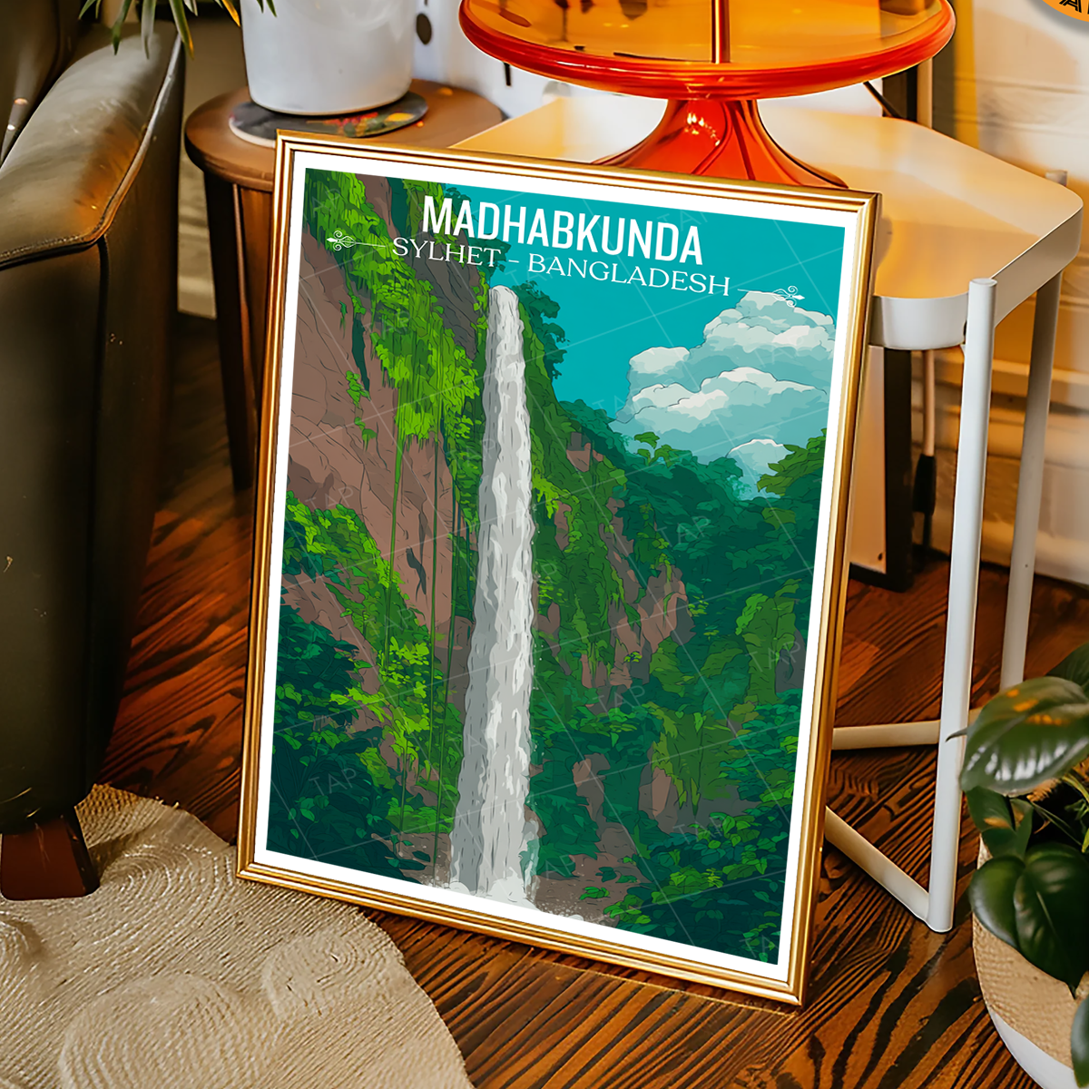 Madhabkunda Waterfall - Sylhet - Bangladesh - Travel Wall Art Print - Art Print - Travel Art Poster