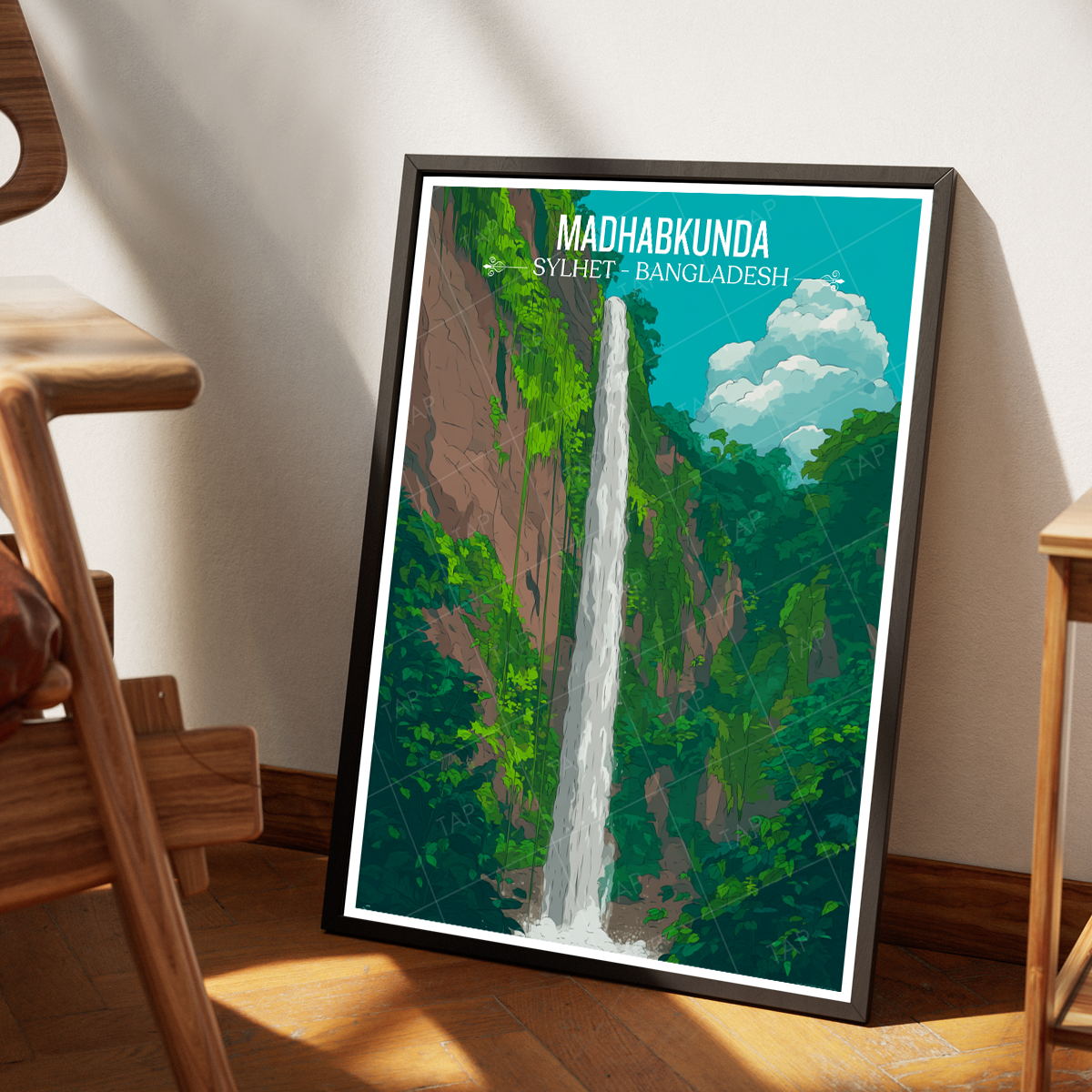 Madhabkunda Waterfall - Sylhet - Bangladesh - Travel Wall Art Print - Art Print - Travel Art Poster