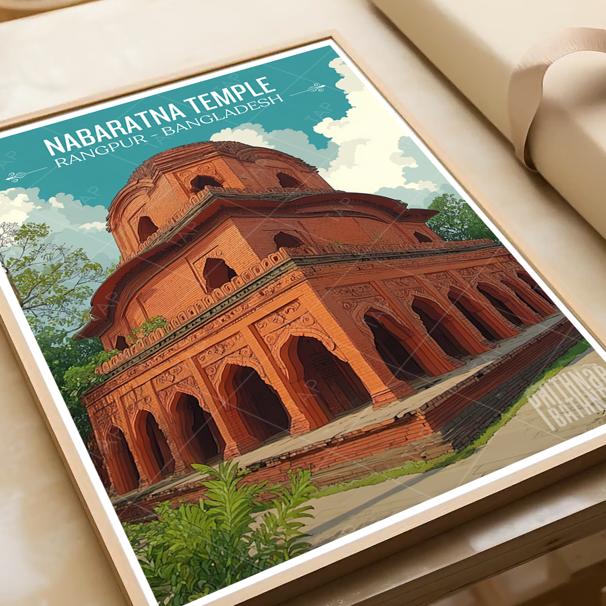 Nabarantna Temple - Rangpur - Bangladesh - Travel Wall Art Print - Art Print - Travel Art Poster