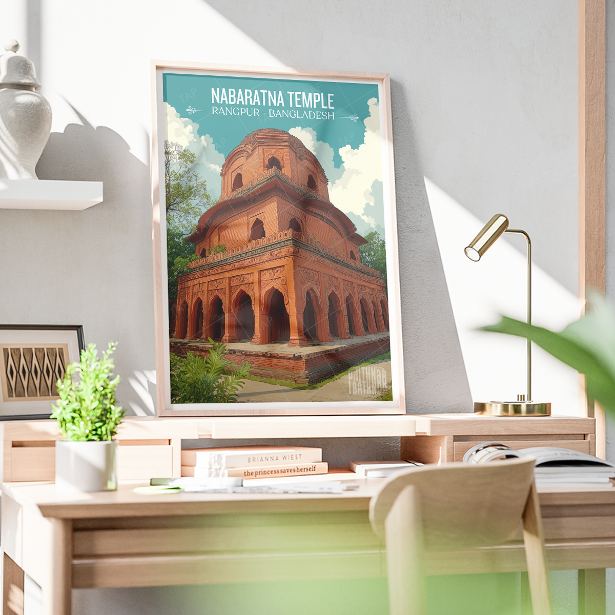 Nabarantna Temple - Rangpur - Bangladesh - Travel Wall Art Print - Art Print - Travel Art Poster