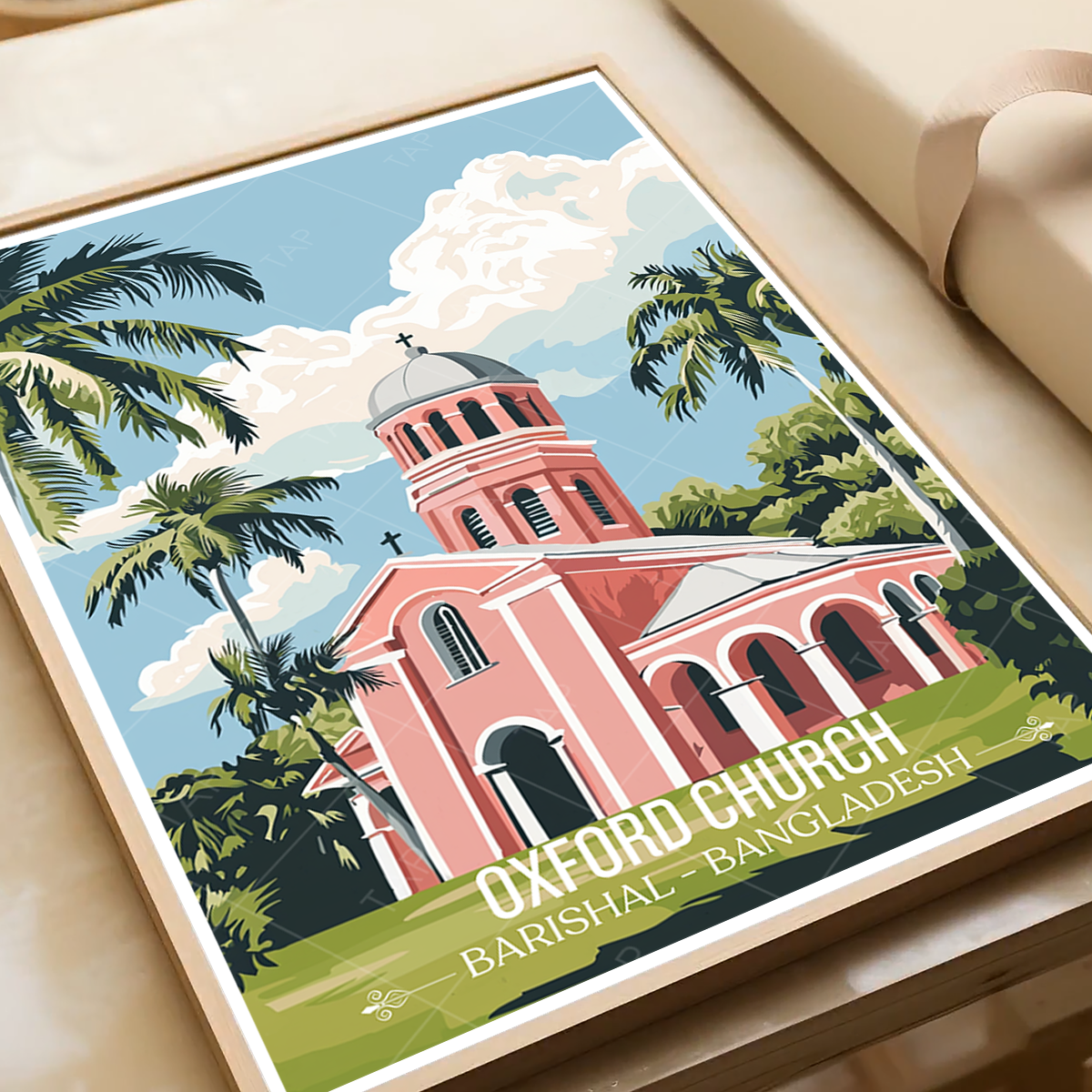 Oxford Church - Barishal - Bangladesh - Travel Wall Art Print - Art Print - Travel Art Poster
