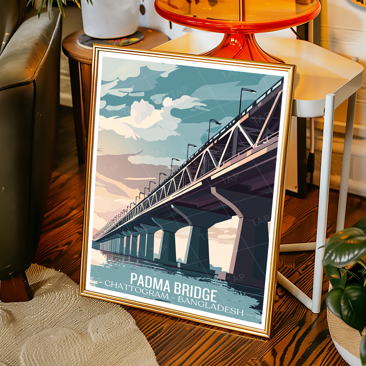 Padma Bridge - Chattogram - Bangladesh - Travel Wall Art Print - Art Print - Travel Art Poster