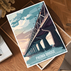 Padma Bridge - Chattogram - Bangladesh - Travel Wall Art Print - Art Print - Travel Art Poster