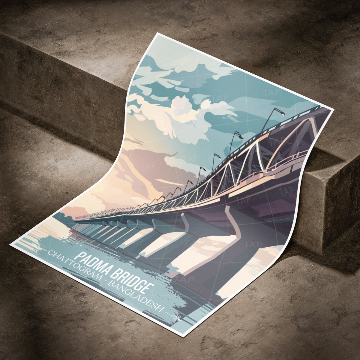 Padma Bridge - Chattogram - Bangladesh - Travel Wall Art Print - Art Print - Travel Art Poster