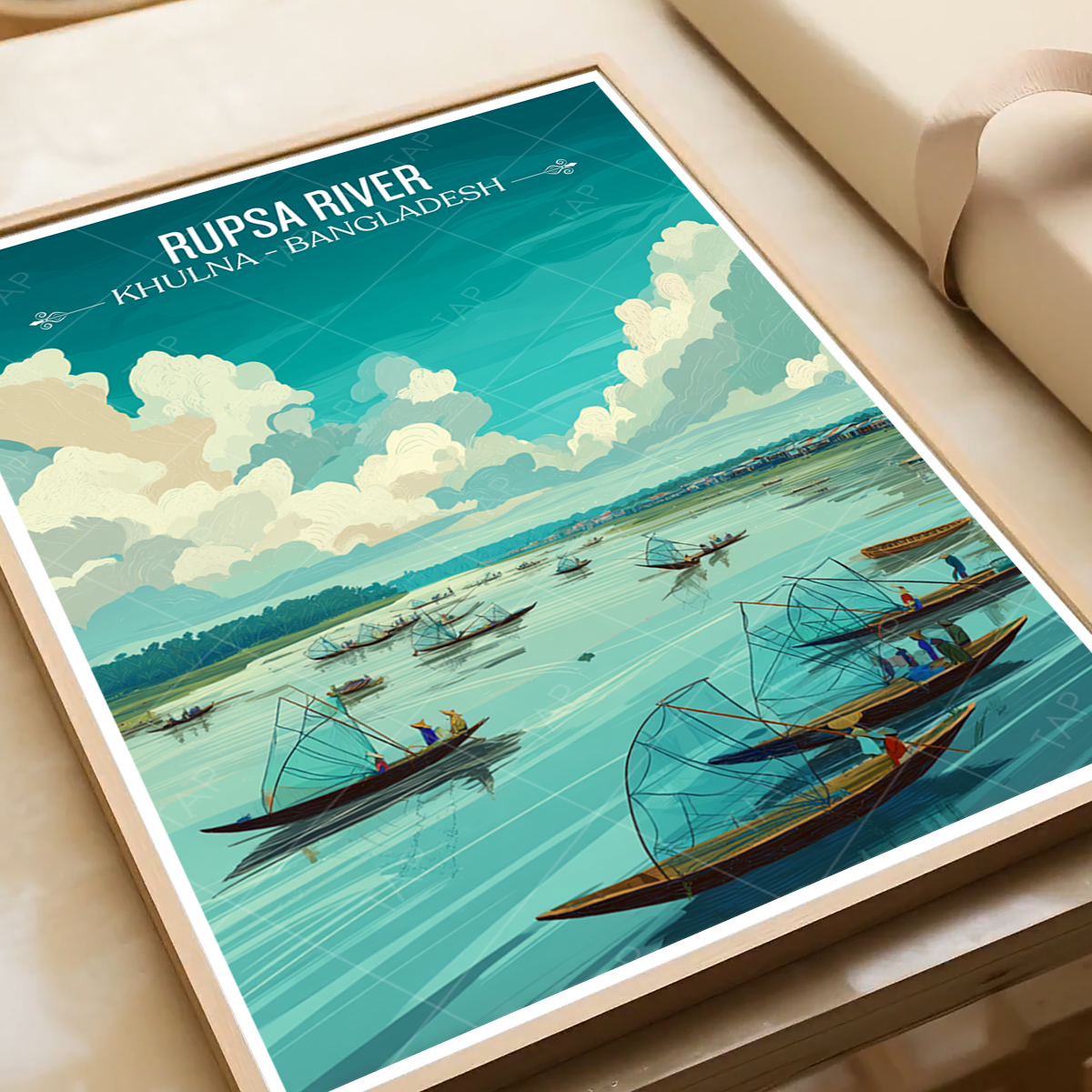Rupsa River - Khulna - Bangladesh - Travel Wall Art Print - Art Print - Travel Art Poster