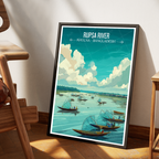 Rupsa River - Khulna - Bangladesh - Travel Wall Art Print - Art Print - Travel Art Poster