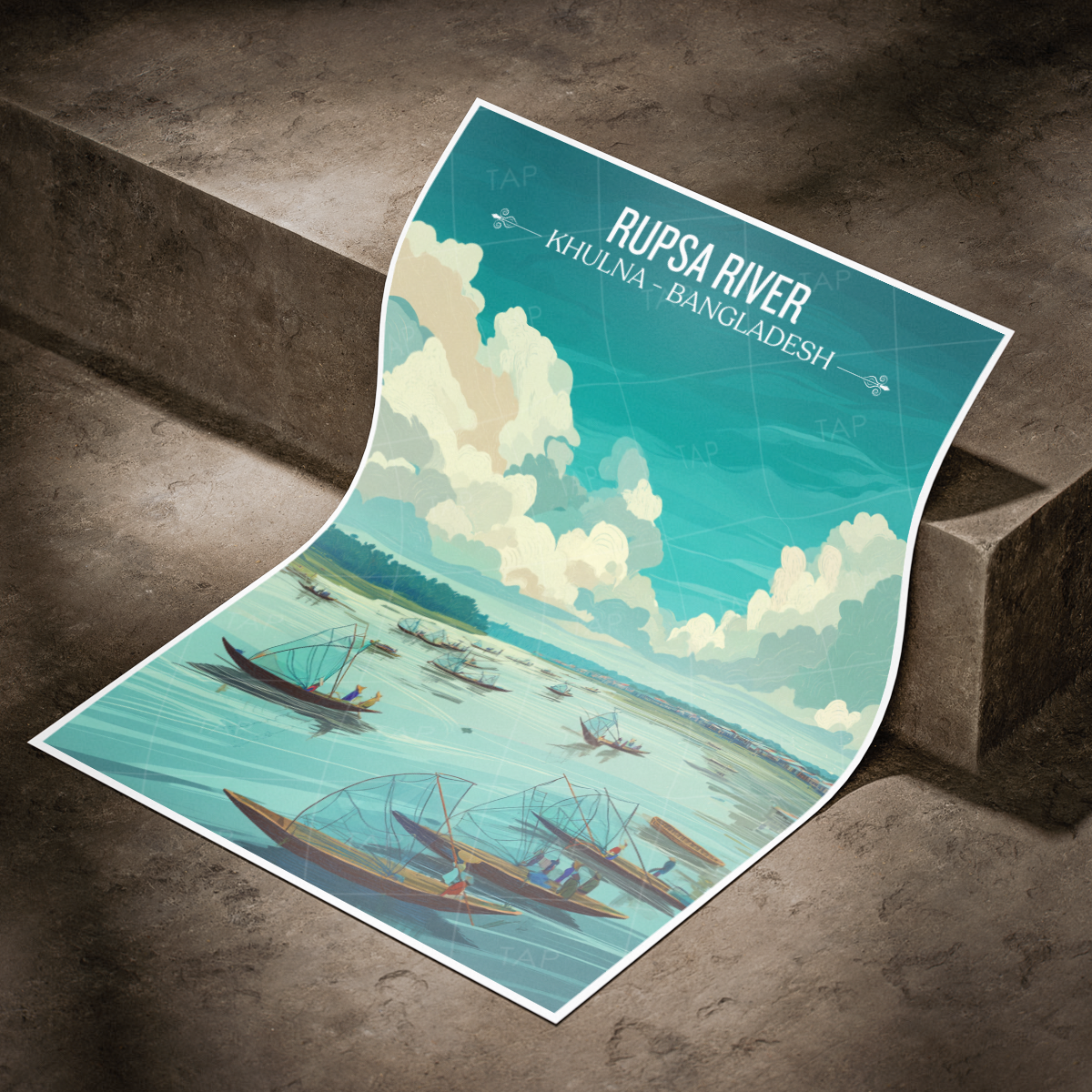 Rupsa River - Khulna - Bangladesh - Travel Wall Art Print - Art Print - Travel Art Poster