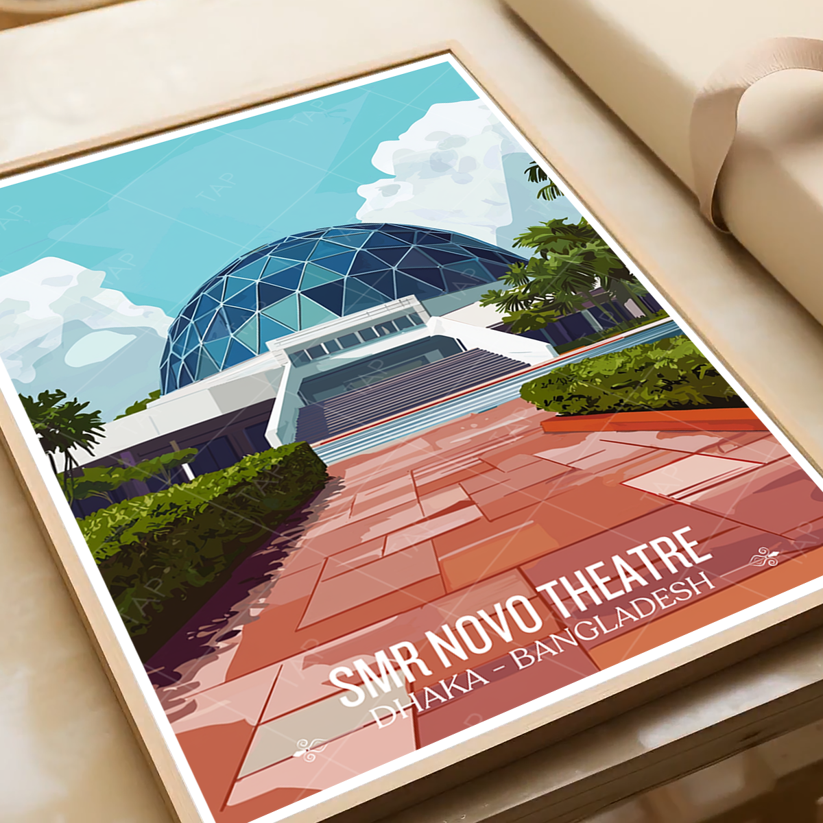 SMR Novo Theatre - Dhaka - Bangladesh - Travel Wall Art Print - Art Print - Travel Art Poster