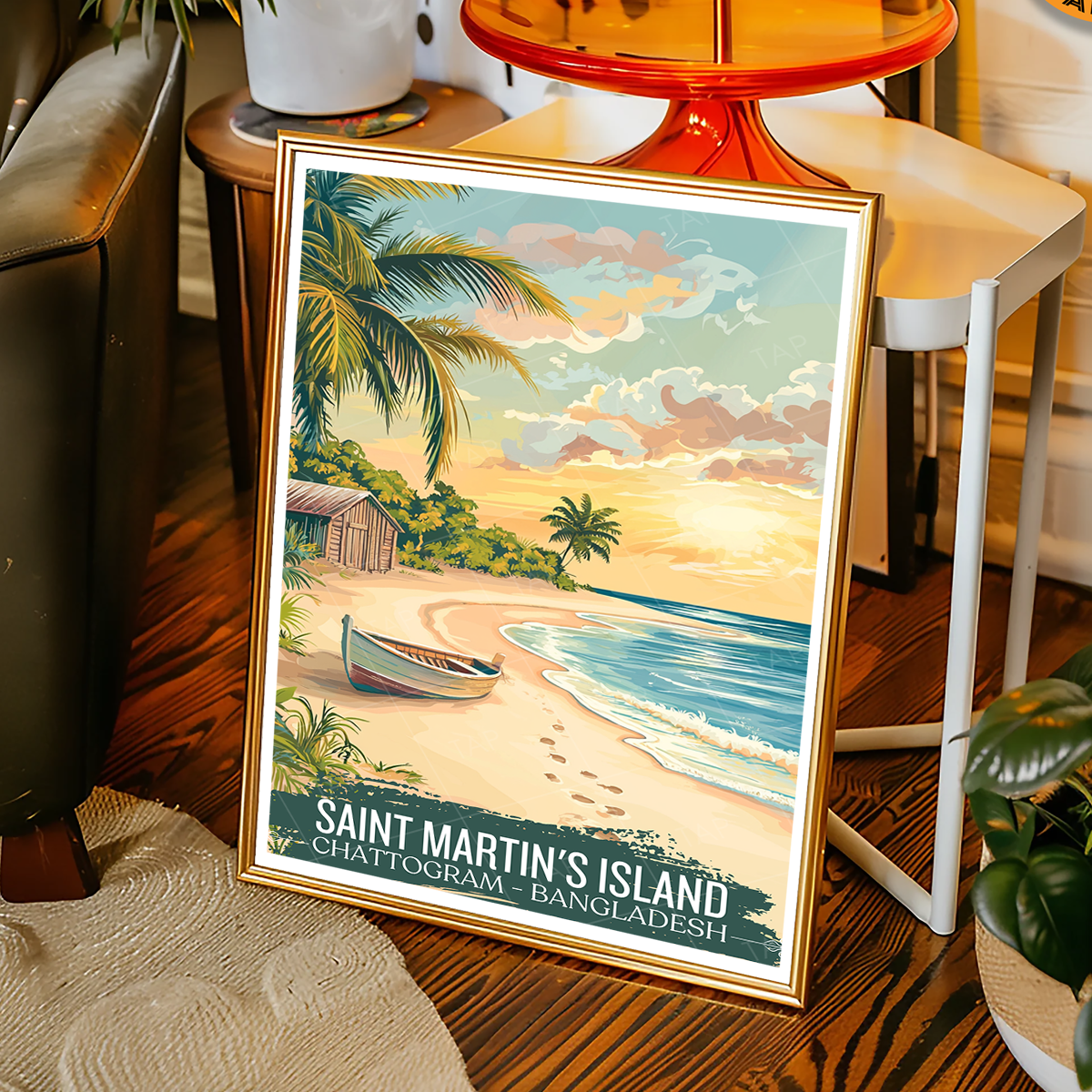 Saint Martin's Island - Chattogram - Bangladesh - Travel Wall Art Print - Art Print - Travel Art Poster