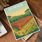 Sixty Dome Mosque - Khulna - Bangladesh - Travel Wall Art Print - Art Print - Travel Art Poster