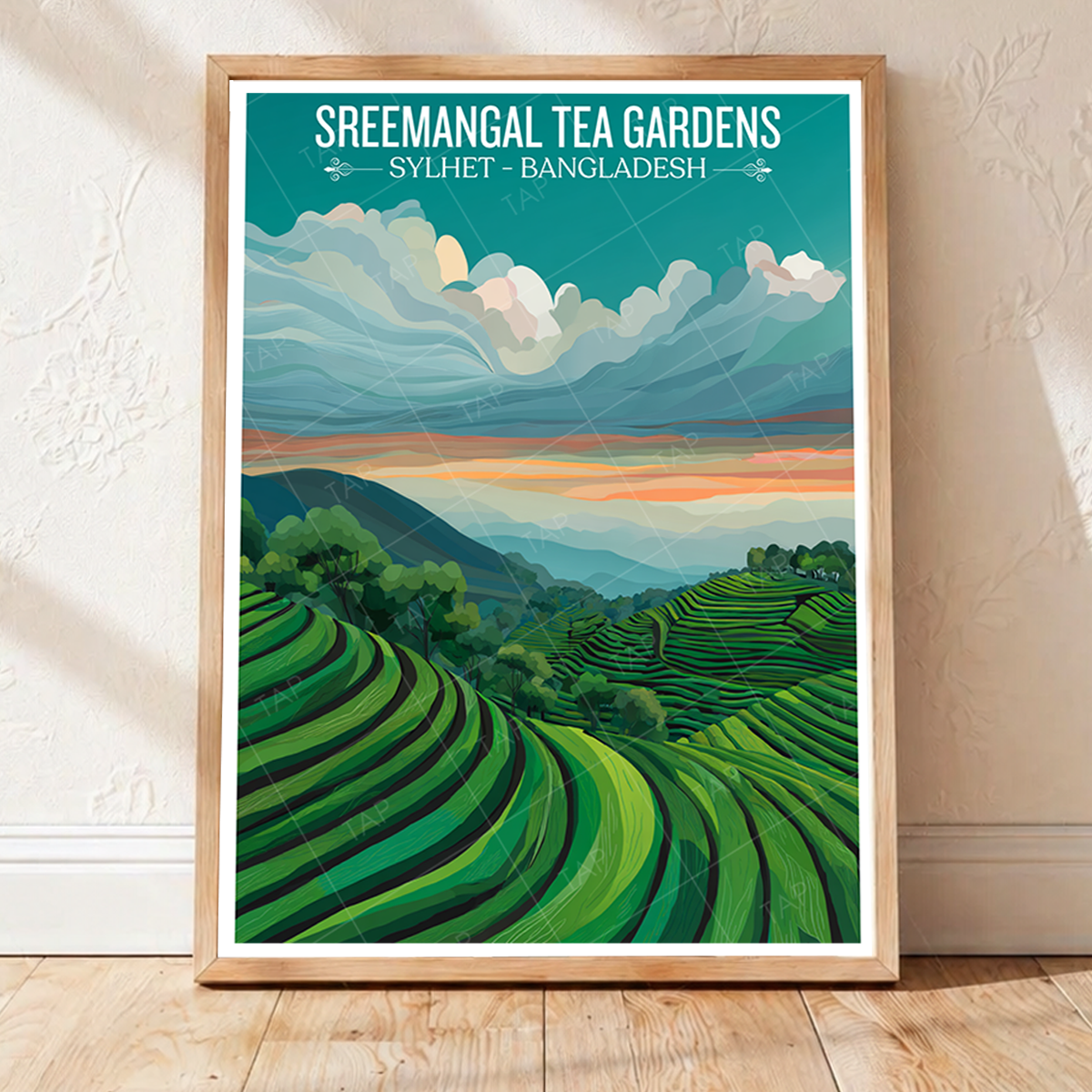Sreemangal Tea Gardens - Sylhet - Bangladesh - Travel Wall Art Print - Art Print - Travel Art Poster