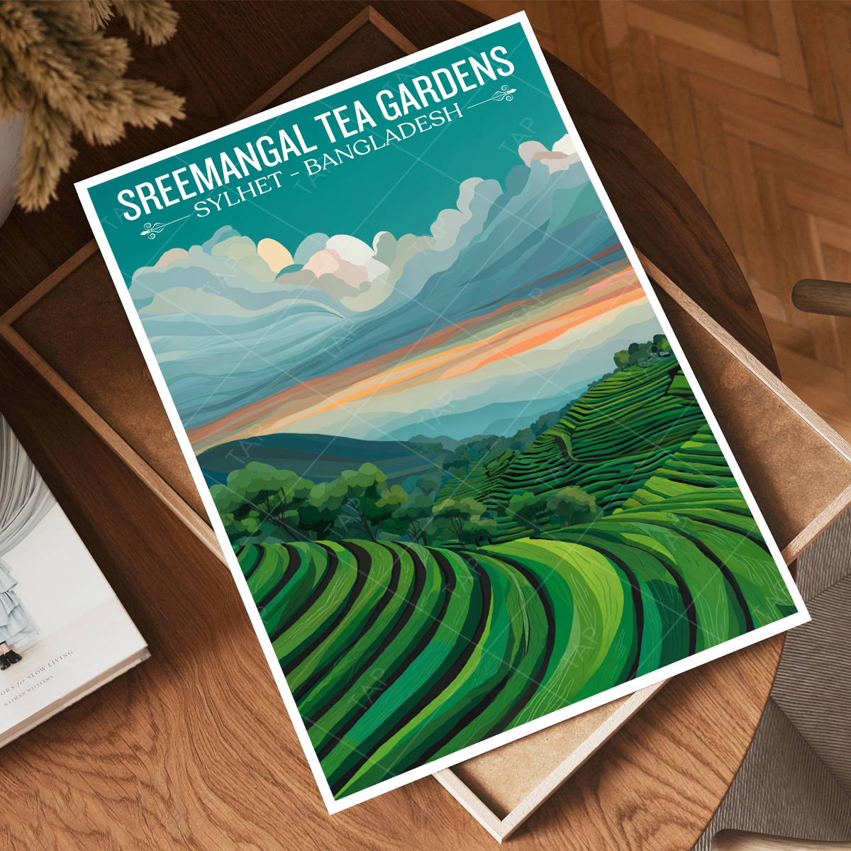 Sreemangal Tea Gardens - Sylhet - Bangladesh - Travel Wall Art Print - Art Print - Travel Art Poster