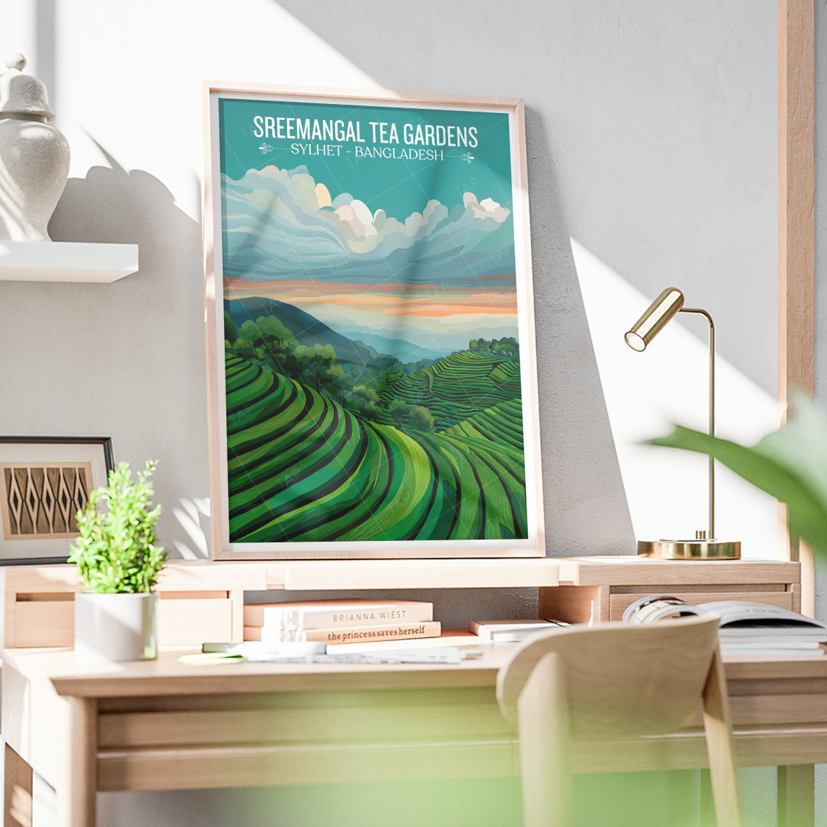 Sreemangal Tea Gardens - Sylhet - Bangladesh - Travel Wall Art Print - Art Print - Travel Art Poster