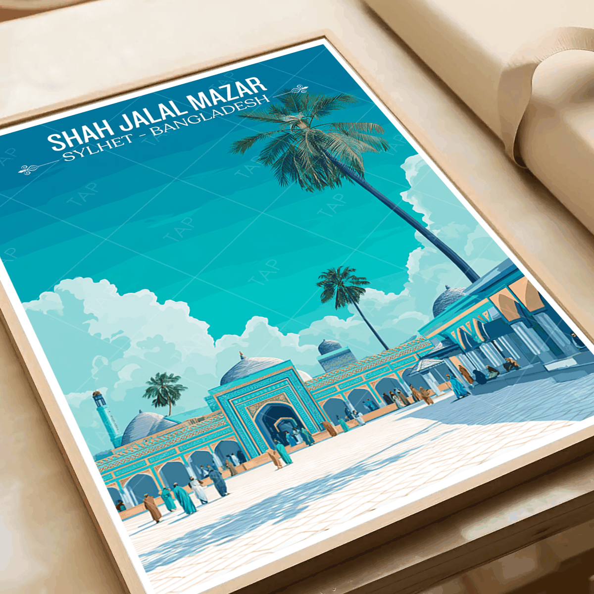 Shah Jalal Mazar travel poster – artwork presentation view 2