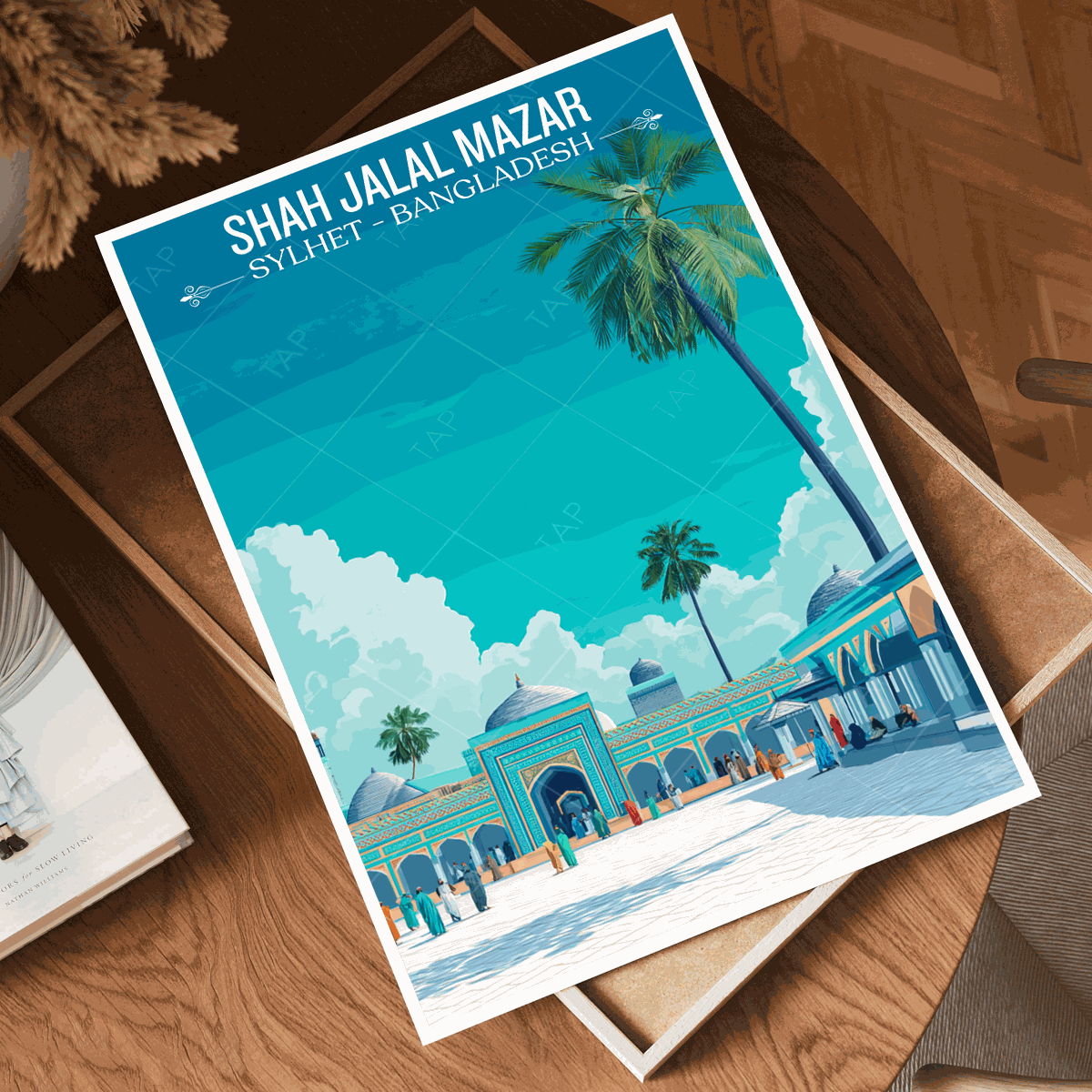 Shah Jalal Mazar travel poster – artwork presentation view 4
