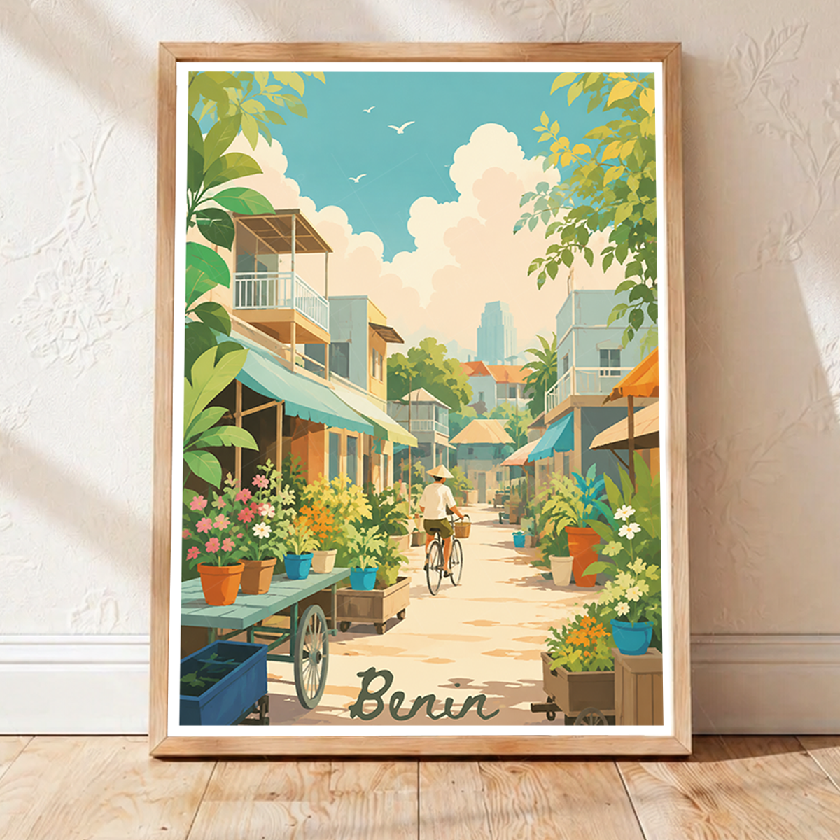 Benin - Travel Poster Vintage Style Wall Art Print - Travel Art Poster Print