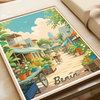 Benin - Travel Poster Vintage Style Wall Art Print - Travel Art Poster Print