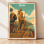 Benin - Travel Poster Vintage Style Wall Art Print - Travel Art Poster Print