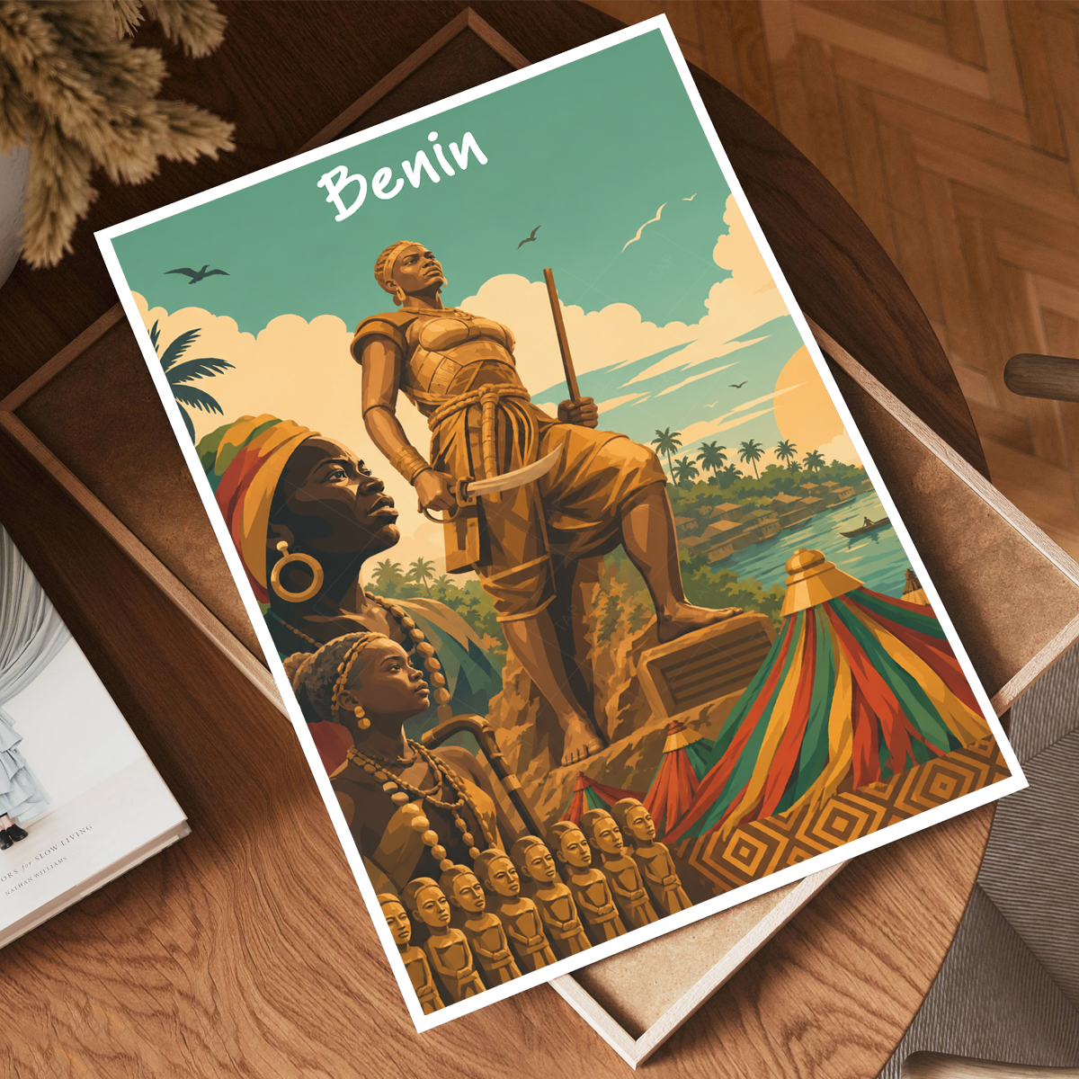 Benin - Travel Poster Vintage Style Wall Art Print - Travel Art Poster Print