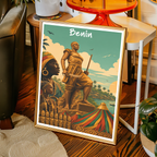 Benin - Travel Poster Vintage Style Wall Art Print - Travel Art Poster Print