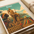 Benin - Travel Poster Vintage Style Wall Art Print - Travel Art Poster Print