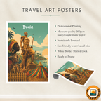 Benin - Travel Poster Vintage Style Wall Art Print - Travel Art Poster Print