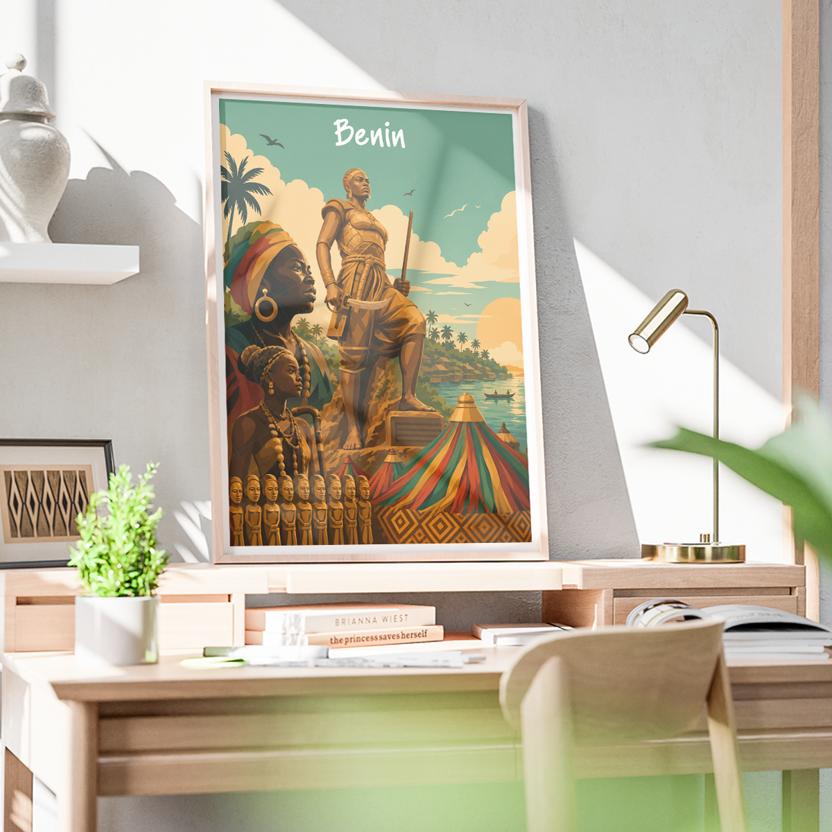Benin - Travel Poster Vintage Style Wall Art Print - Travel Art Poster Print