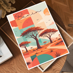 Benin - Travel Poster Vintage Style Wall Art Print - Travel Art Poster Print