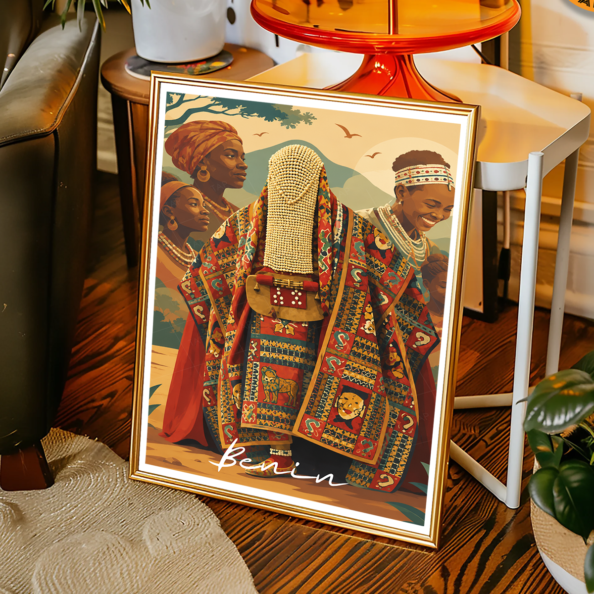 Benin - Travel Poster Vintage Style Wall Art Print - Travel Art Poster Print