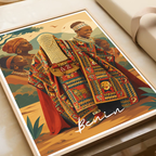 Benin - Travel Poster Vintage Style Wall Art Print - Travel Art Poster Print