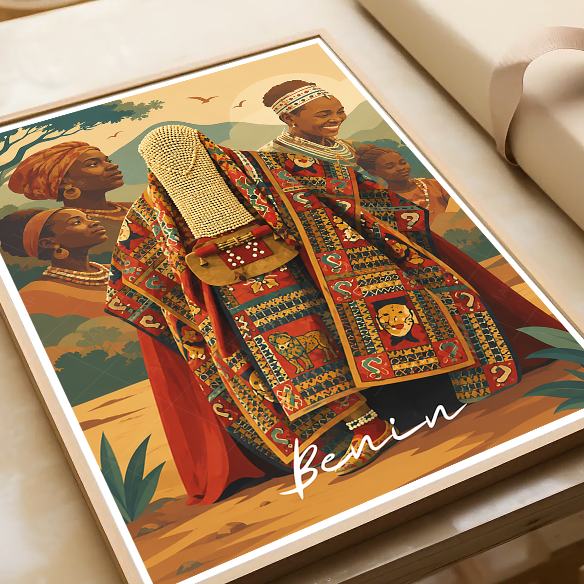 Benin - Travel Poster Vintage Style Wall Art Print - Travel Art Poster Print