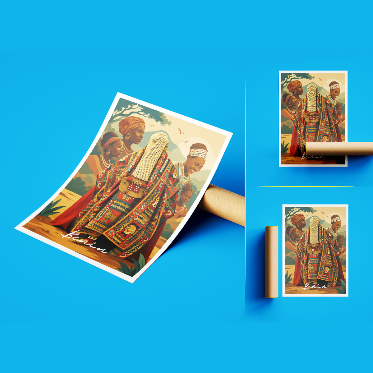 Benin - Travel Poster Vintage Style Wall Art Print - Travel Art Poster Print