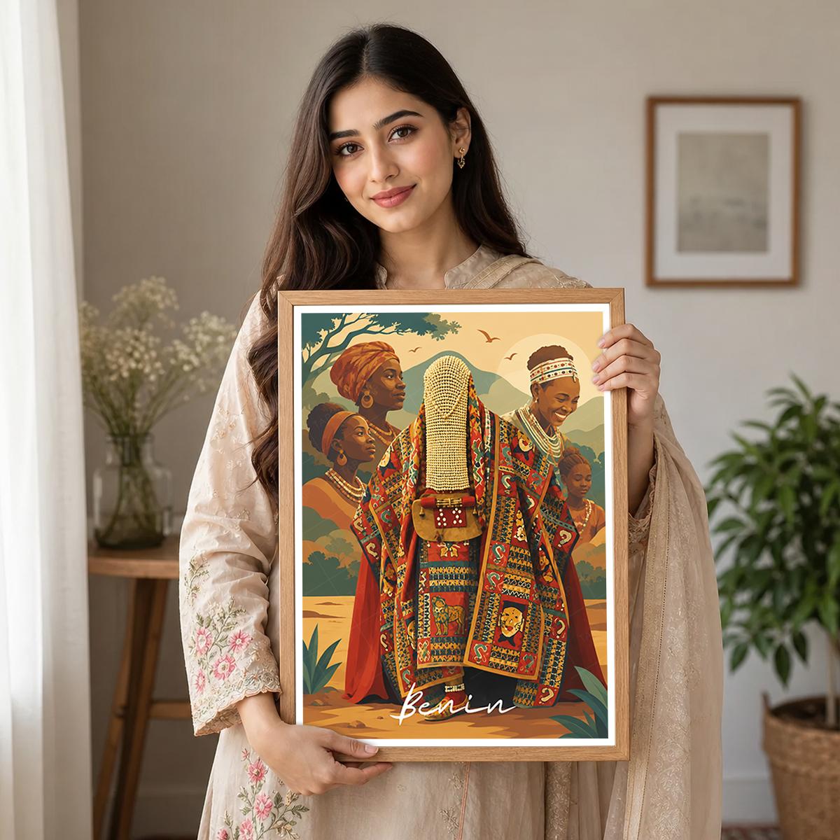 Benin - Travel Poster Vintage Style Wall Art Print - Travel Art Poster Print