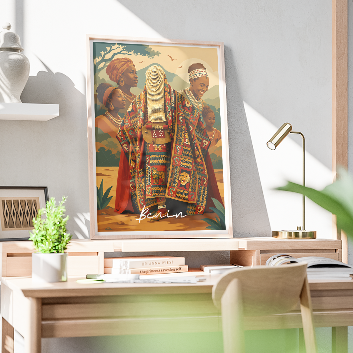 Benin - Travel Poster Vintage Style Wall Art Print - Travel Art Poster Print