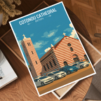 Cotonou Cathedral - Benin - Travel Poster Vintage Style Wall Art Print - Travel Art Poster Print