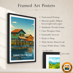 Ganvie Stilt Village - Benin - Travel Poster Vintage Style Wall Art Print - Travel Art Poster Print